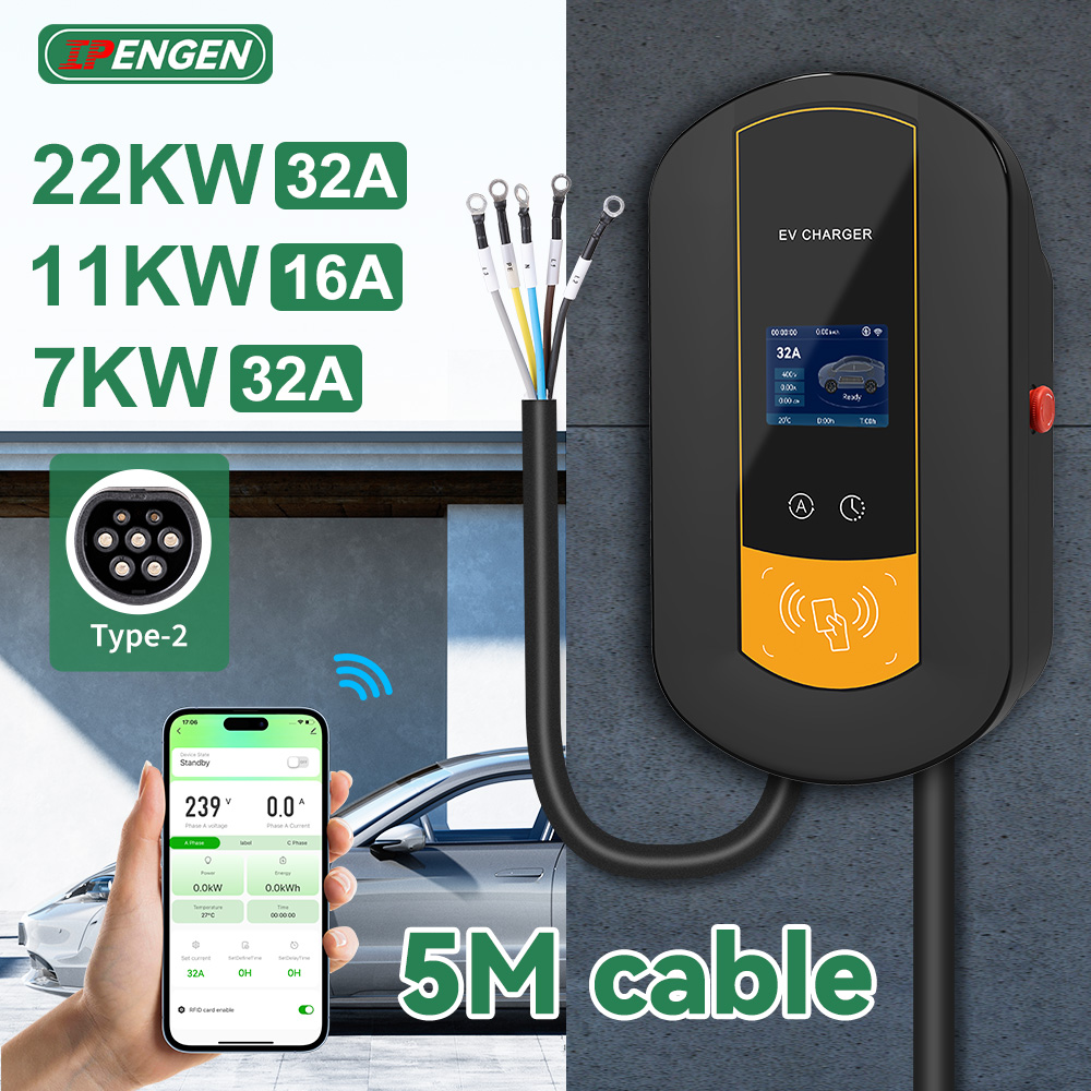 Ev Charger Wallbox - IPENGEN Type2 EV Charging Station 7KW
