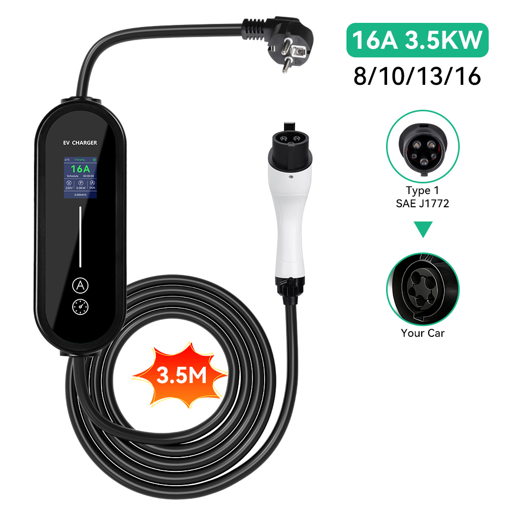 Ev Charger Wallbox - JDMEX 3.5KW Portable EV Charger Type1