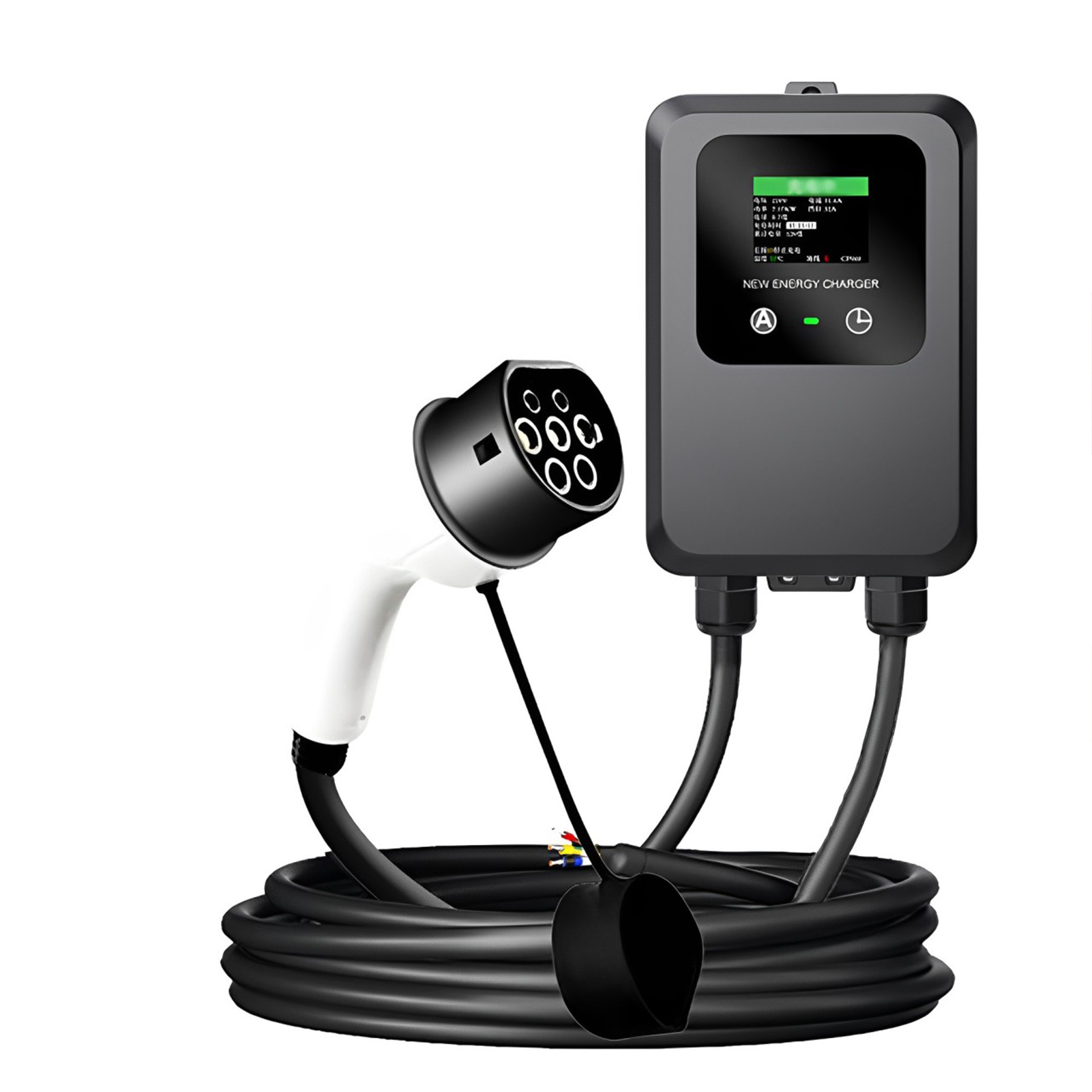 Ev Charger Wallbox - EV Charger 32A-24A-16A-8A 7KW 1Phase Electric