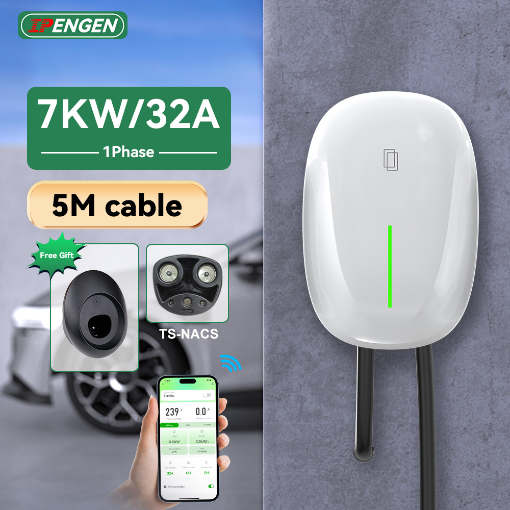 Ev Charger Wallbox - IPENGEN 7KW TS-NACS EV Charging Station