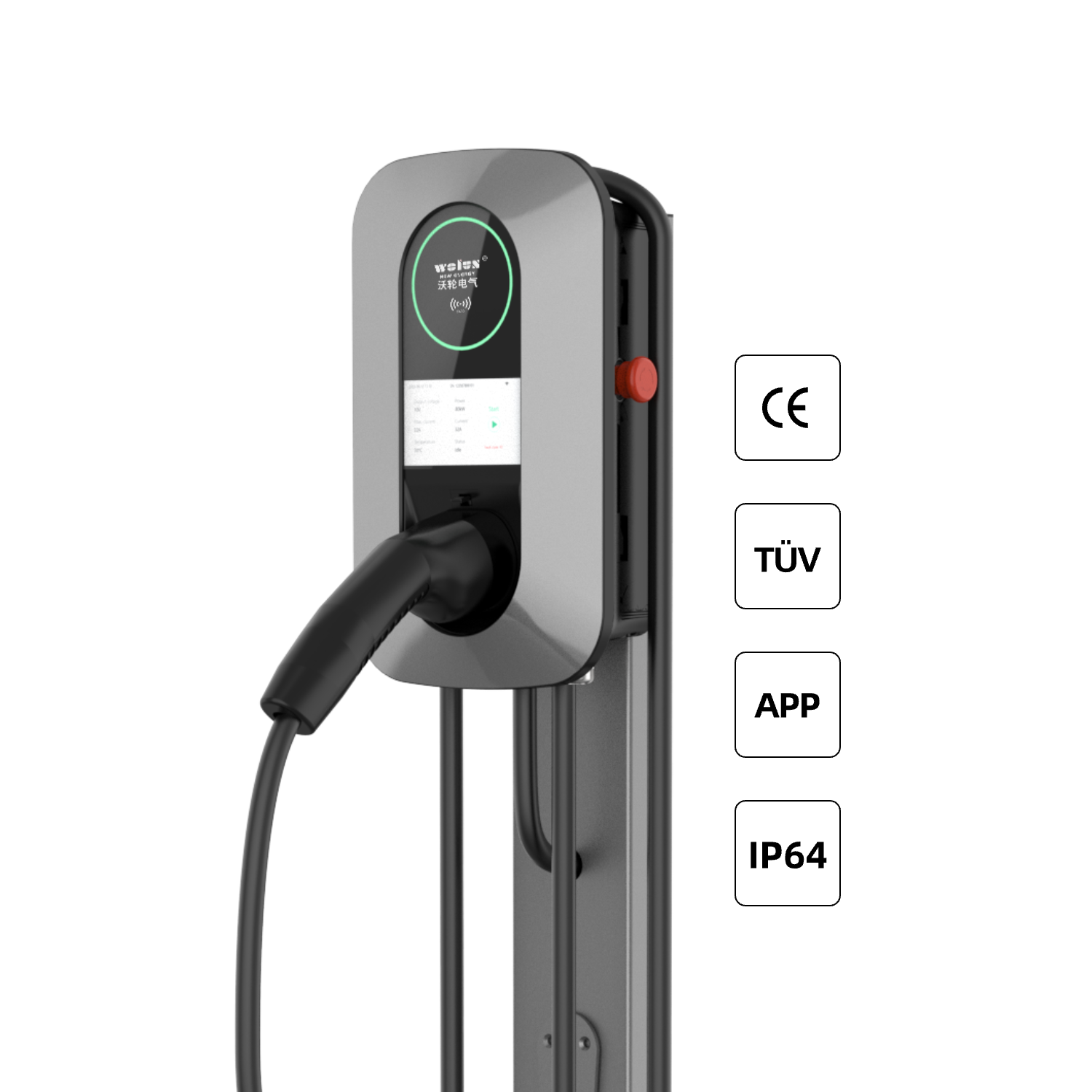22kW AC Home Charging Pile Ev  - Ev Charger Wallbox review and price