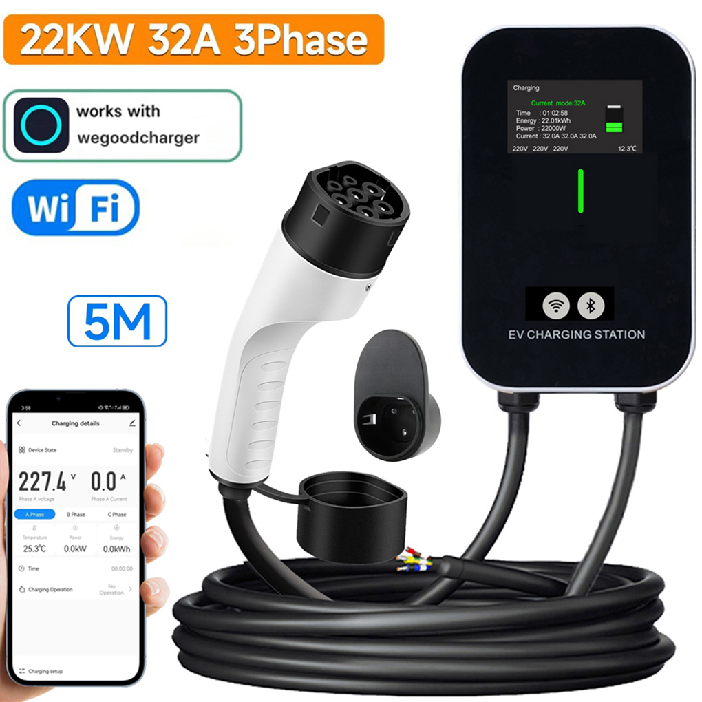 TYPE-2 Wallbox EV Charger 7KW  - Ev Charger Wallbox review and price