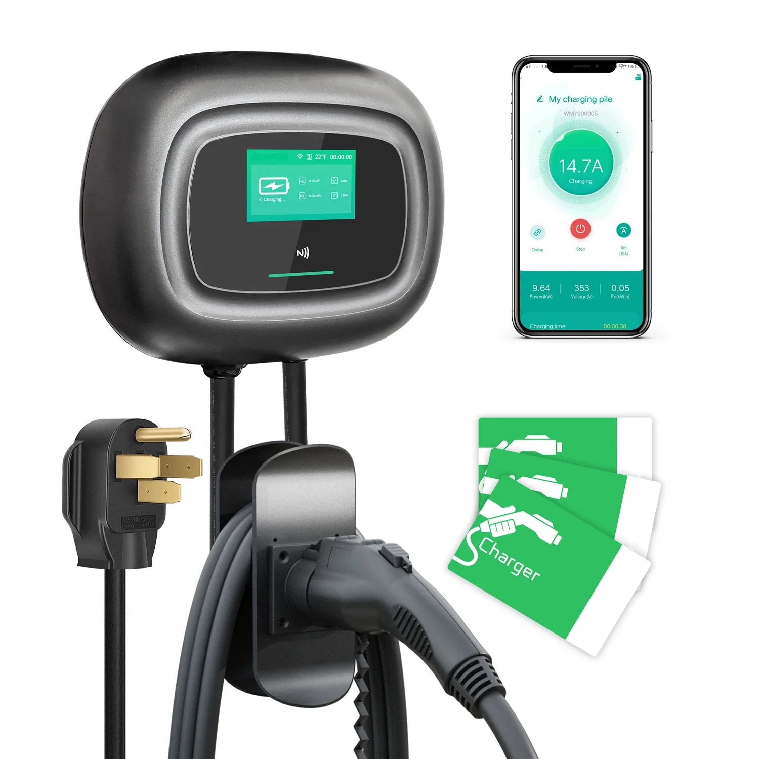 NEW Khons Wall-Mounted Electri - Ev Charger Wallbox review and price