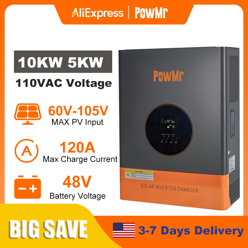 PowMr 10KW 5KW Split Phase Inv - Flexible Solar Panel review and price
